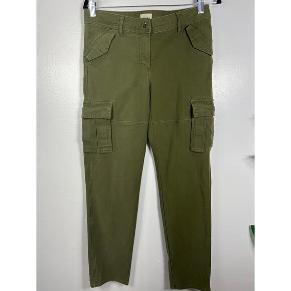 Aritzia Wilfred Free Women's 6 Pants Green Cargo Versatile Durable Spring Travel - Picture 1 of 7
